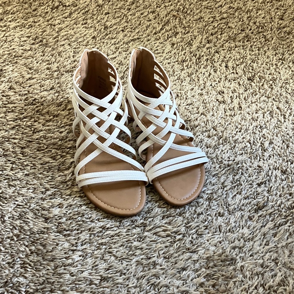 Journee Collection White Strappy Sandals